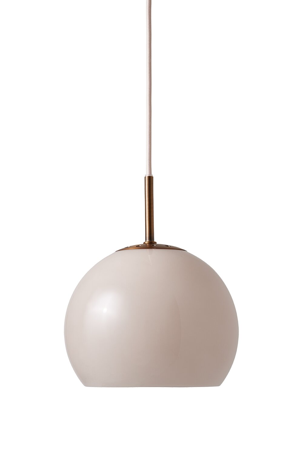 Ball Glass pendellampe, Sand Grey - Ø18